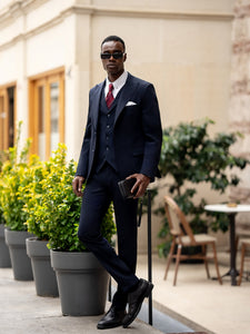 Navy Slim-Fit Suit 3-Piece