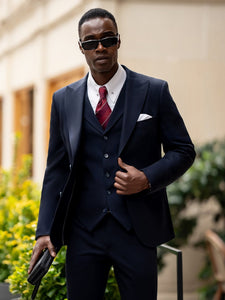 Navy Slim-Fit Suit 3-Piece