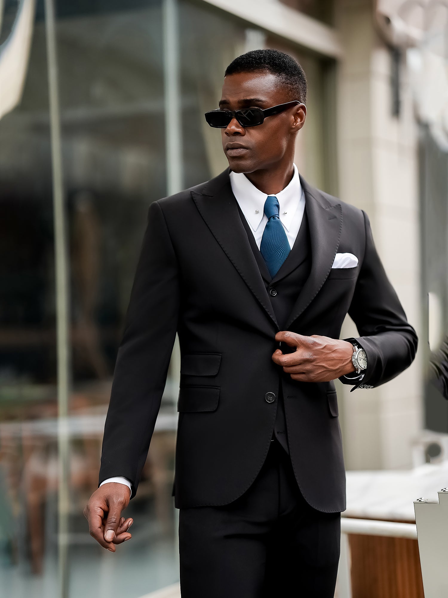 Black Slim-Fit Suit 3-Piece