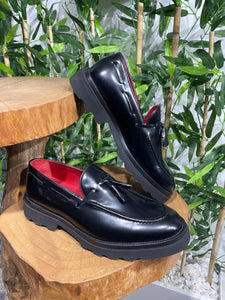 Bojoni Belmonte Black Leather Loafers