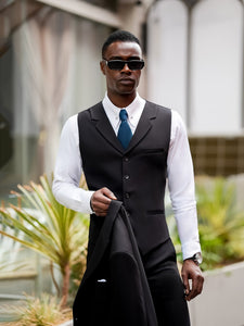 Black Slim-Fit Suit 3-Piece