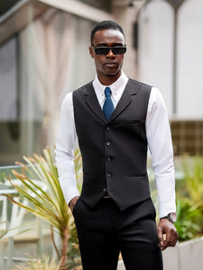 Black Slim-Fit Suit 3-Piece