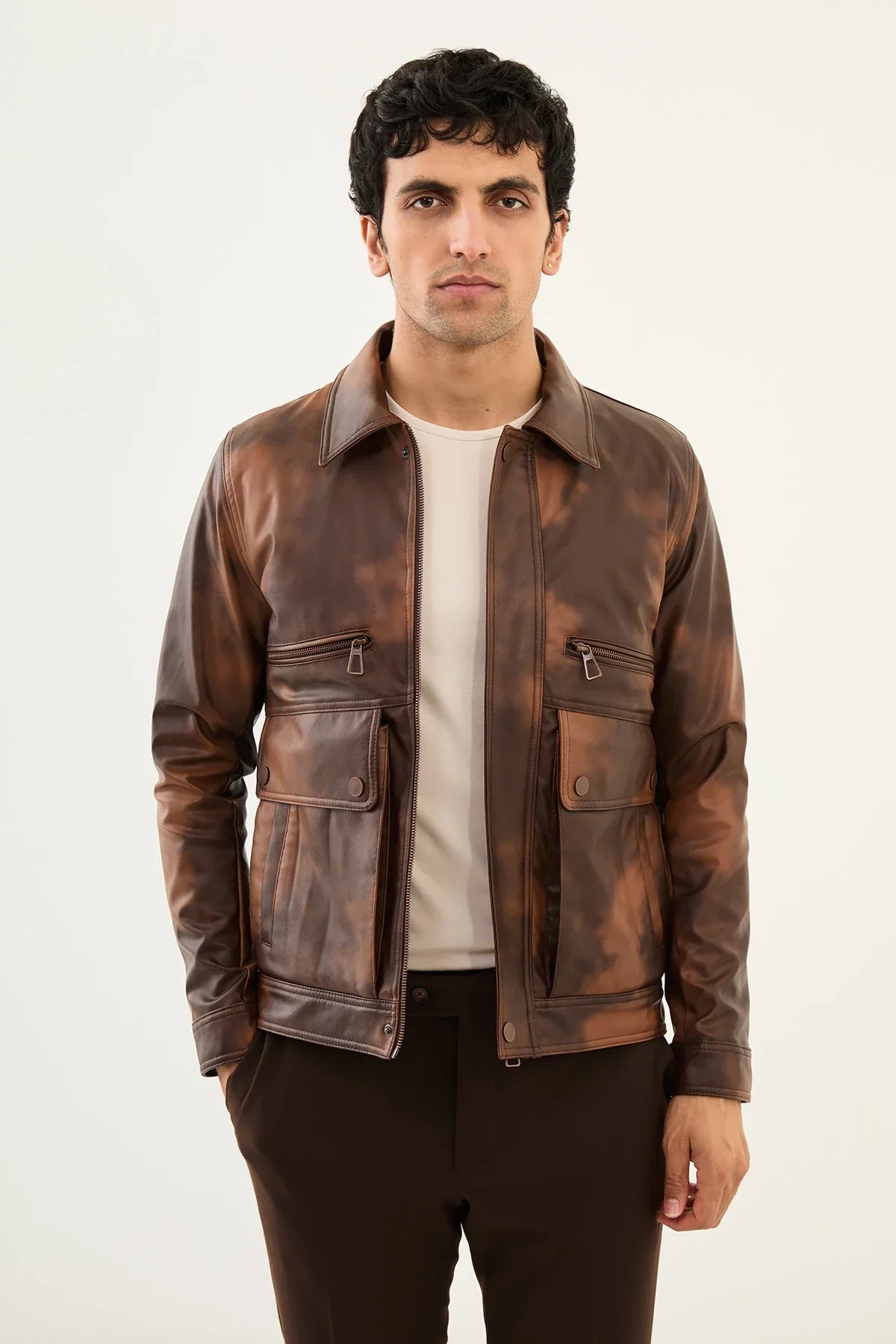 Bojoni Capena Brown Leather Jacket