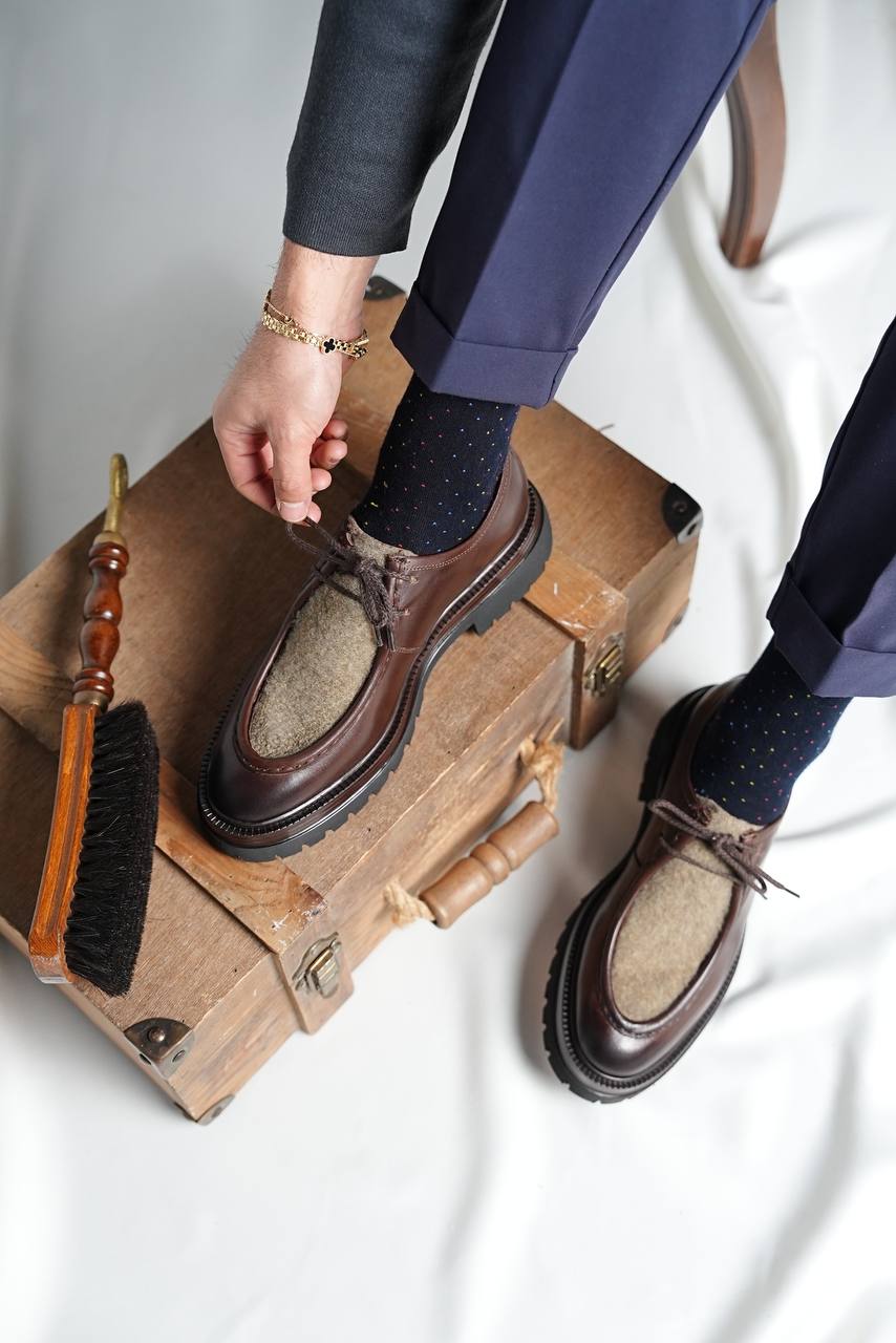 Bojoni Omaha Leather Brown Loafer Shoes