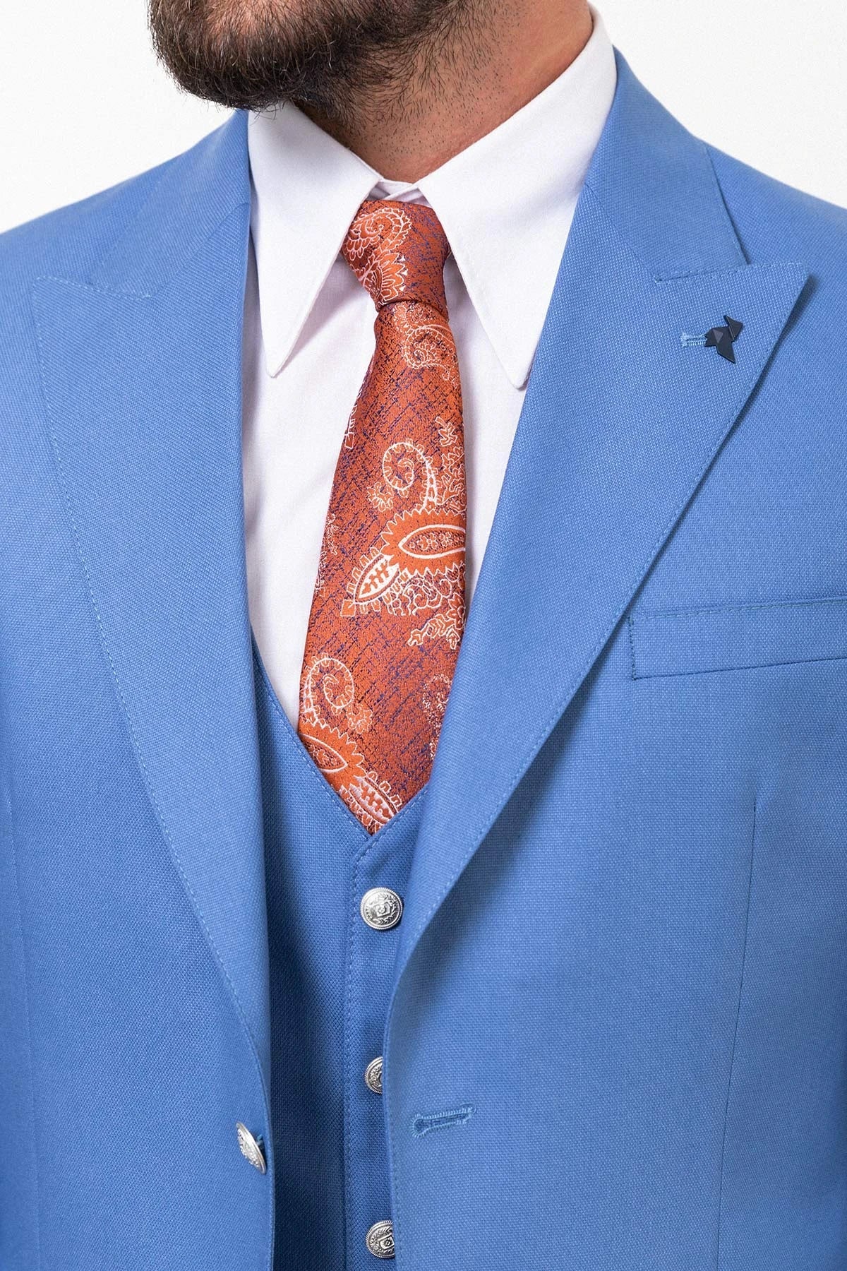 Bojoni Capena Slim Fit Light Blue Suit