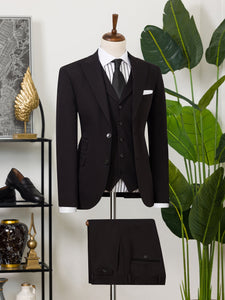 Black Slim-Fit Suit 3-Piece