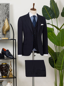 Navy Slim-Fit Suit 3-Piece