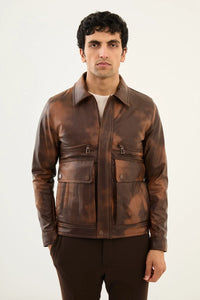 Bojoni Capena Brown Leather Jacket