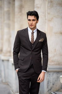 Bojoni Omaha Brown Slim Fit Suit