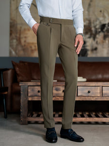 Khaki Double Breasted Suit 2-Piece