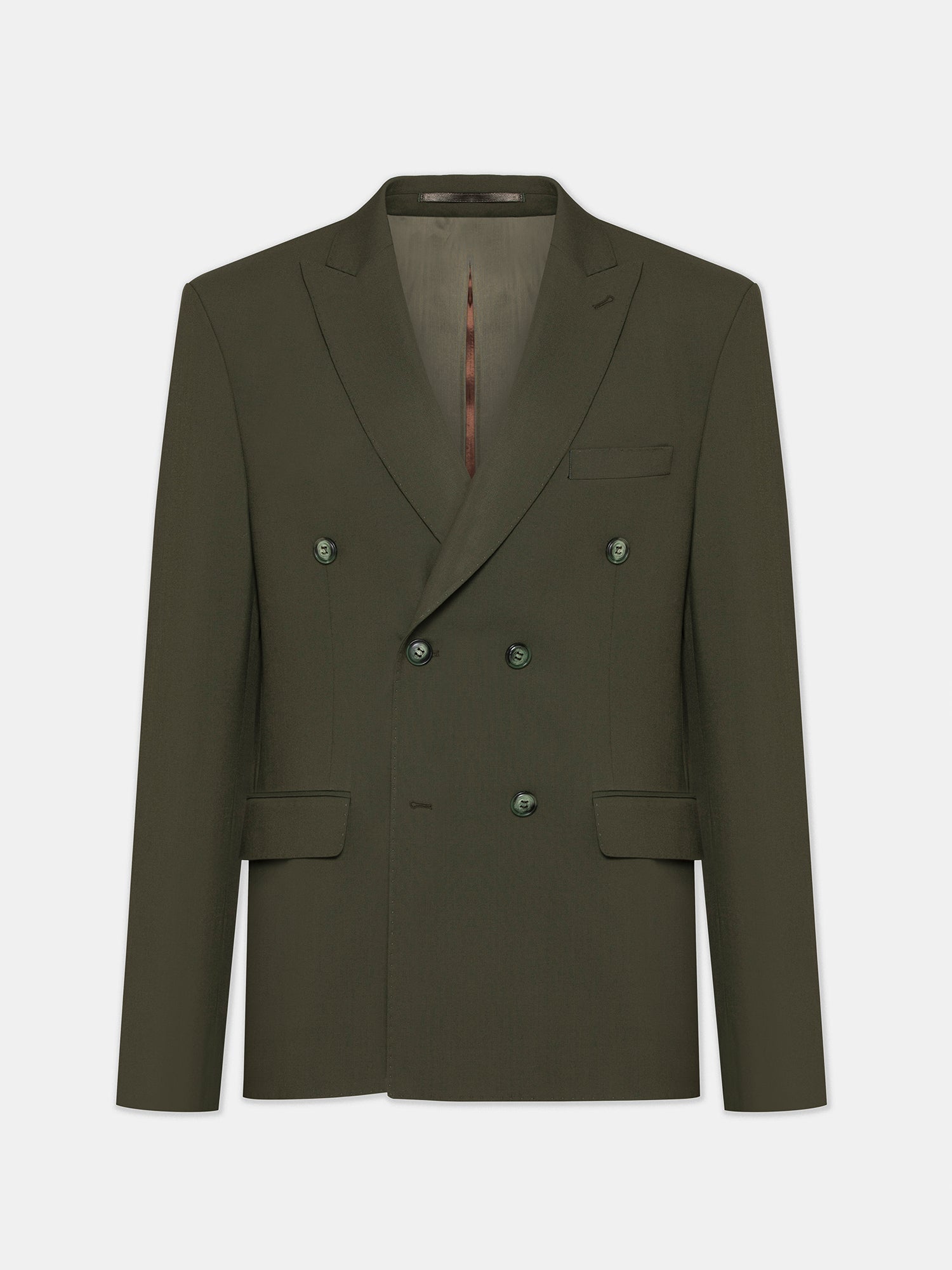 Khaki Double Breasted Suit 2-Piece