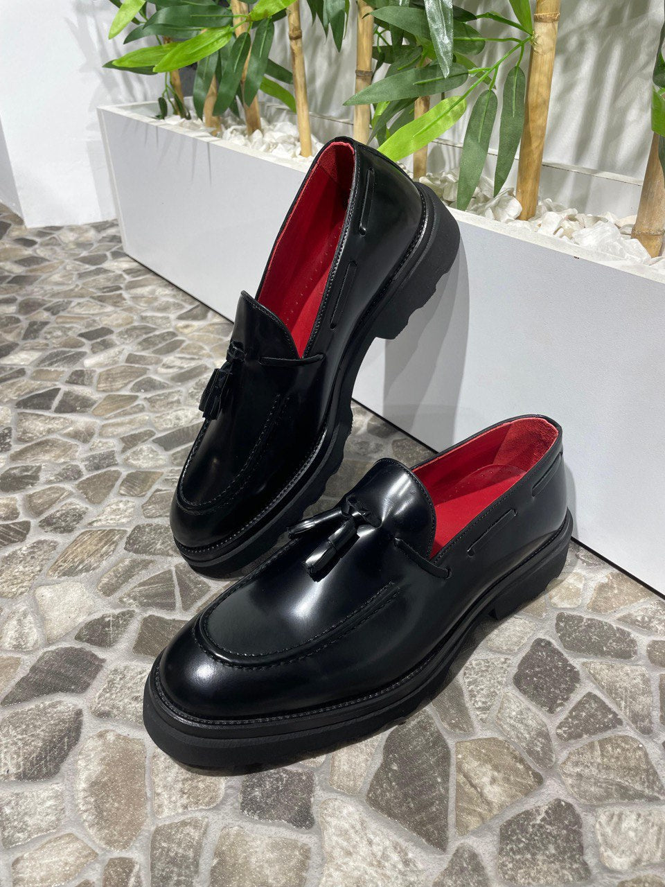 Bojoni Belmonte Black Leather Loafers