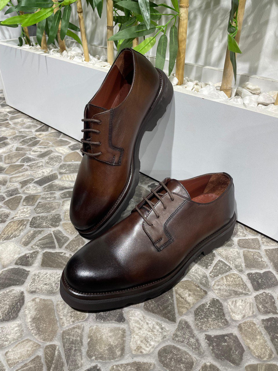 Bojoni Belmonte Brown Leather Shoes