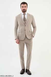 Bojoni Belmonte Beige Classic Slim Fit Suit