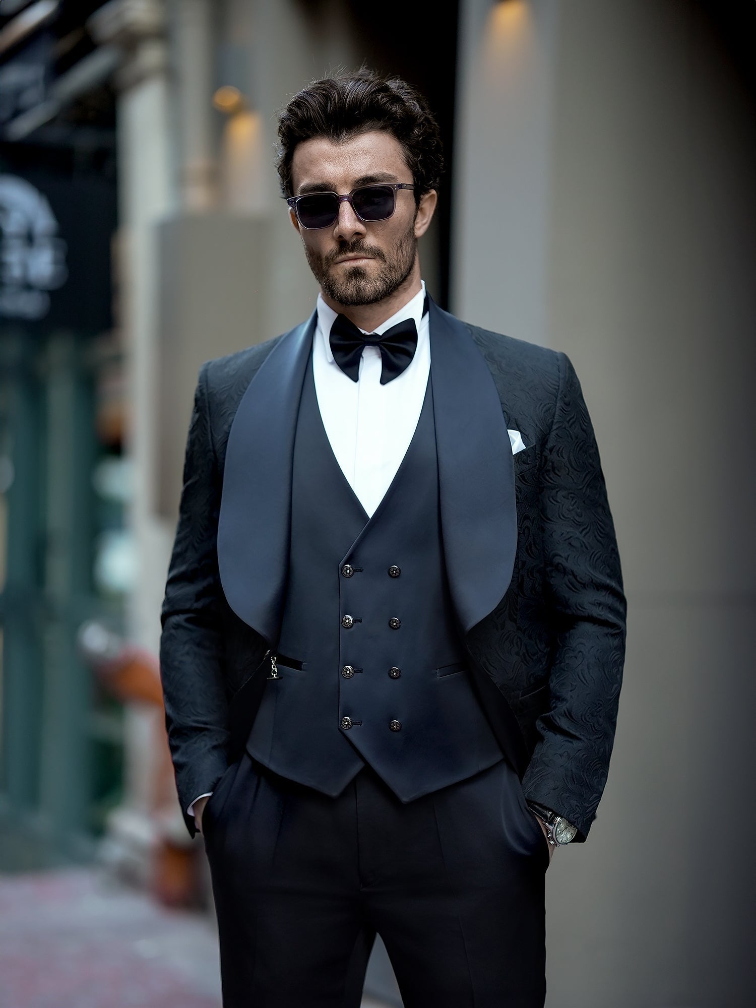 Black Slim-Fit Tuxedo 3-Piece