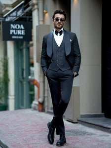 Black Slim-Fit Tuxedo 3-Piece