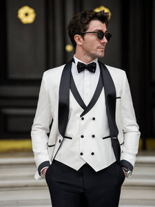 White Slim-Fit Tuxedo 3-Piece