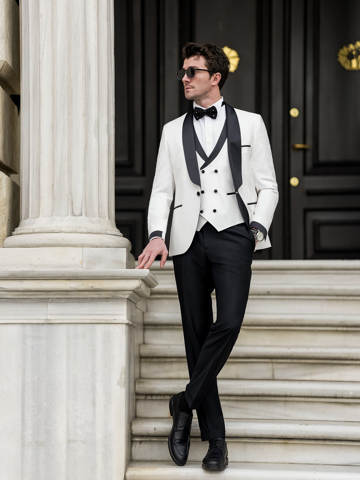 White Slim-Fit Tuxedo 3-Piece