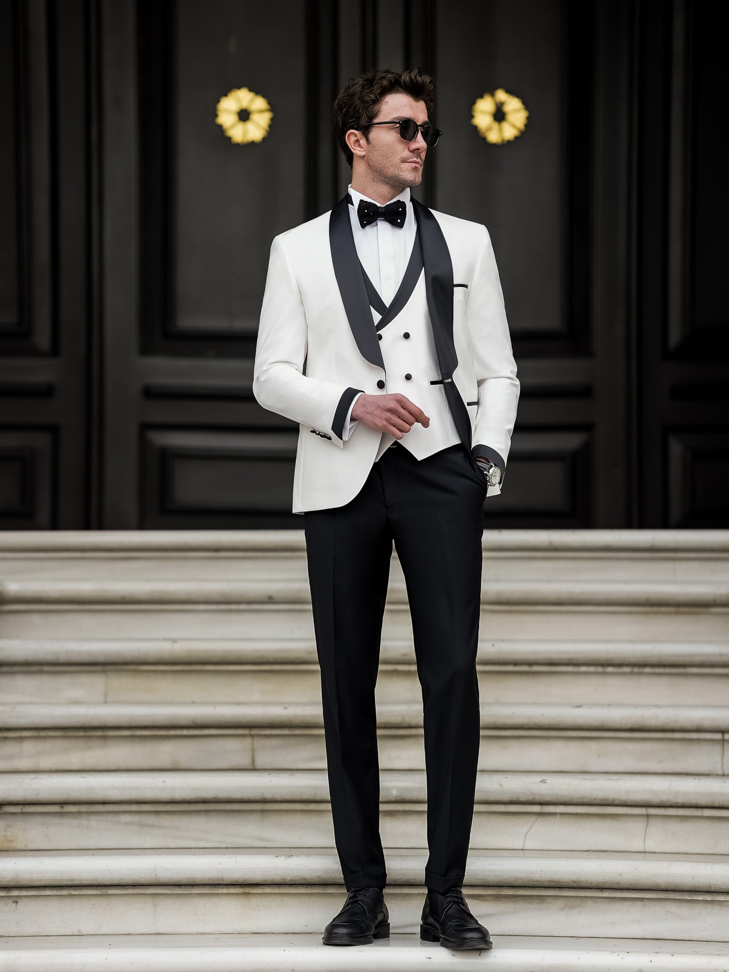 White Slim-Fit Tuxedo 3-Piece