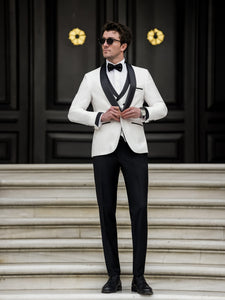 White Slim-Fit Tuxedo 3-Piece