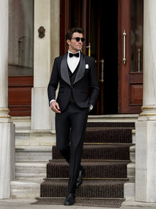 Black Slim-Fit Tuxedo 3-Piece