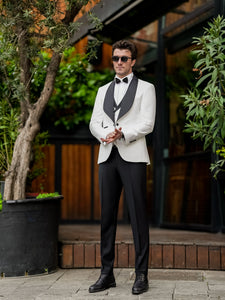 White Slim-Fit Tuxedo 3-Piece