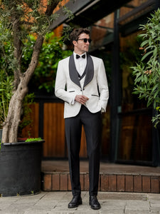 White Slim-Fit Tuxedo 3-Piece