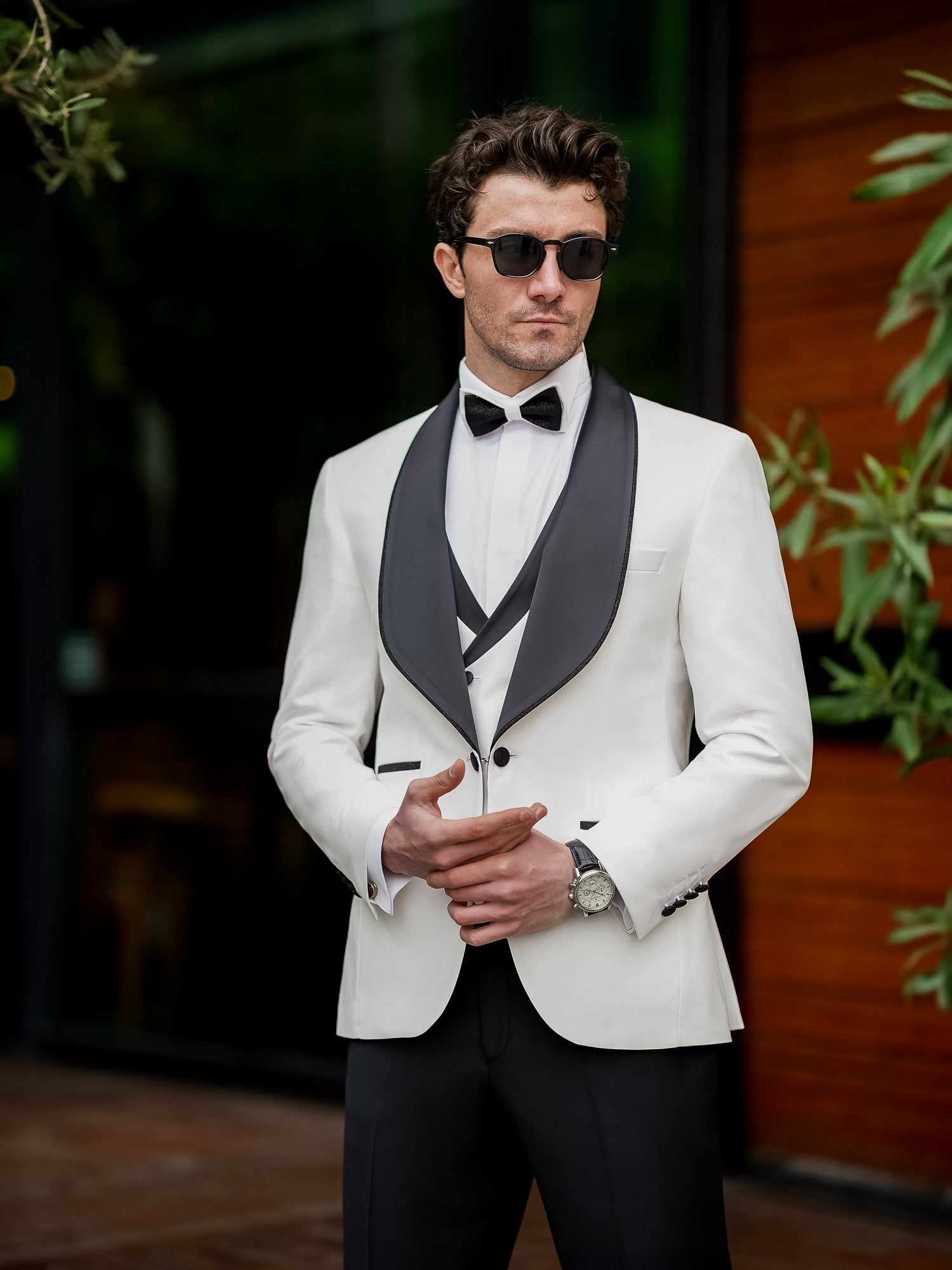 White Slim-Fit Tuxedo 3-Piece