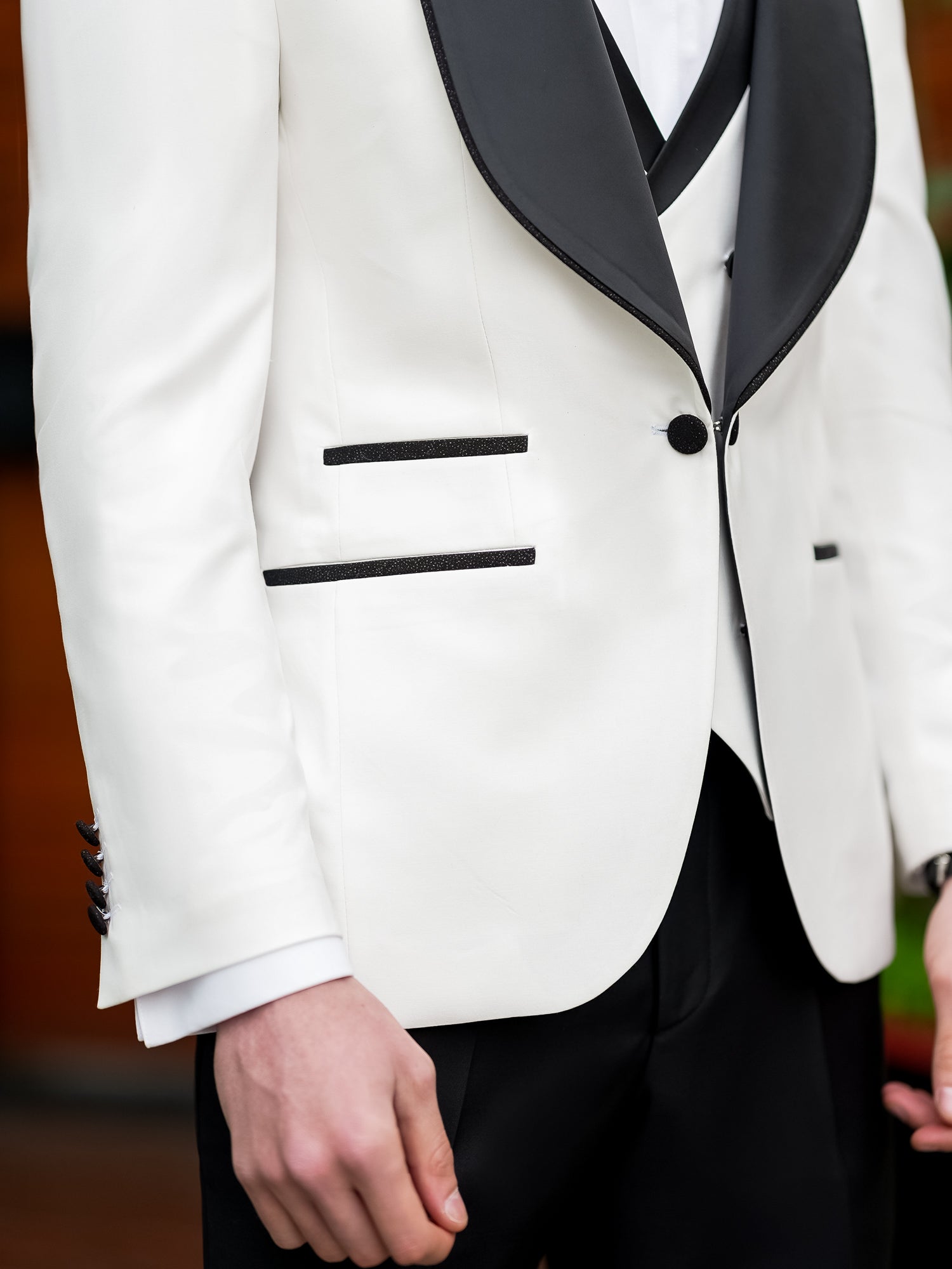 White Slim-Fit Tuxedo 3-Piece