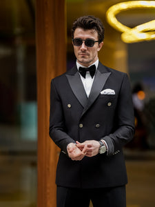 Black Double Breasted Tuxedo 2-Piece