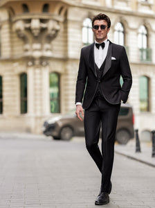 Black Slim-Fit Tuxedo 3-Piece