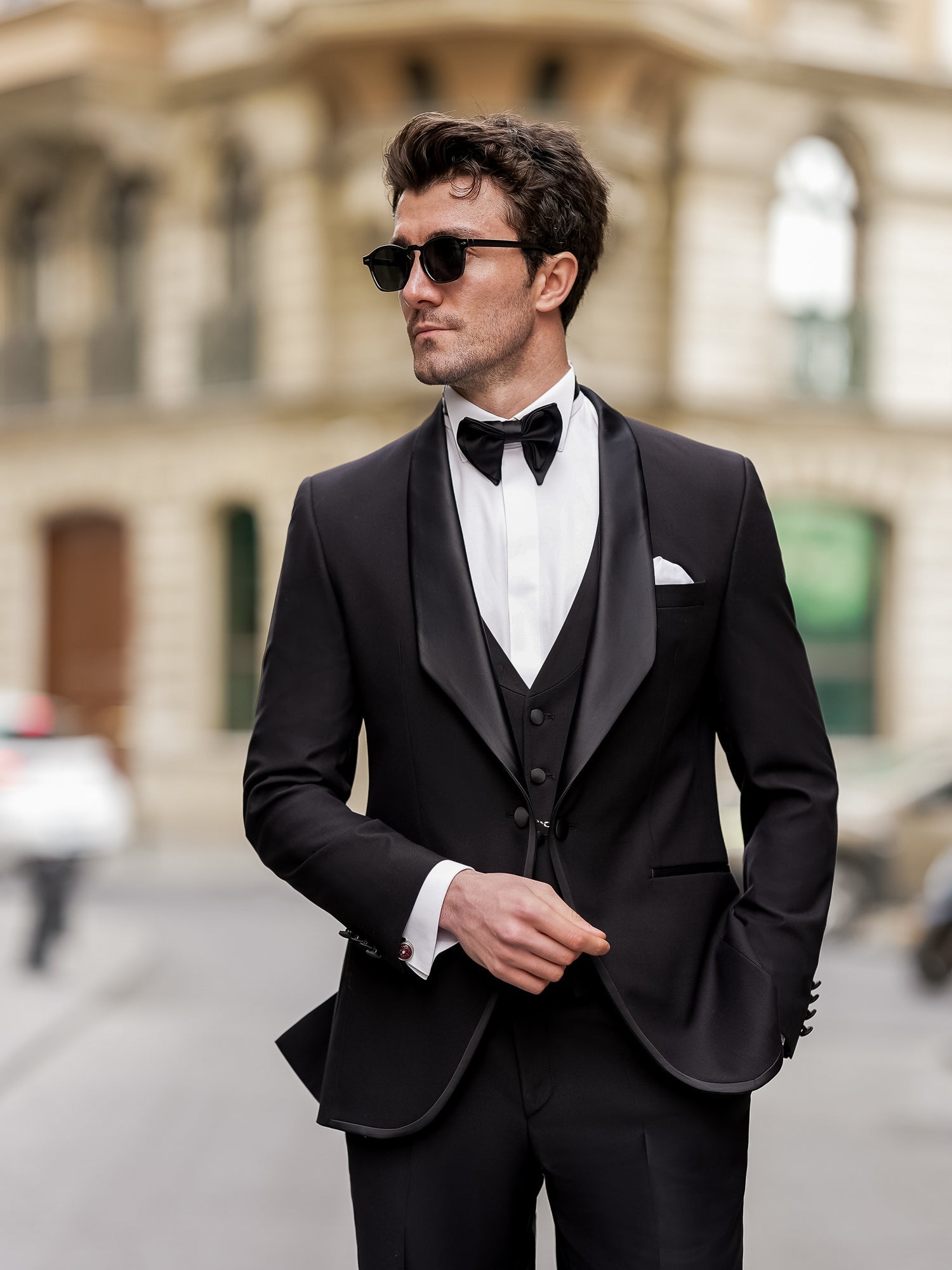 Black Slim-Fit Tuxedo 3-Piece