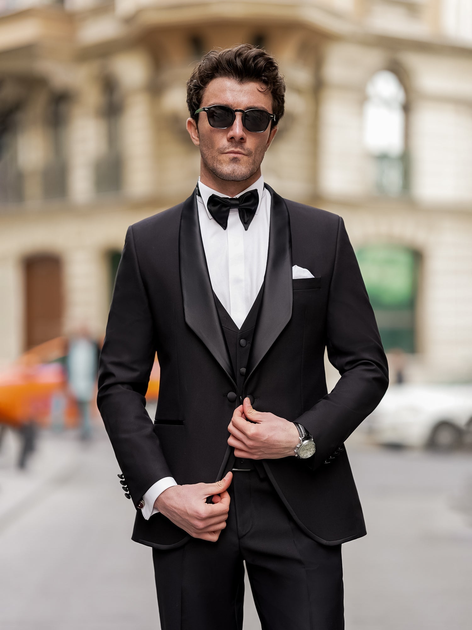 Black Slim-Fit Tuxedo 3-Piece