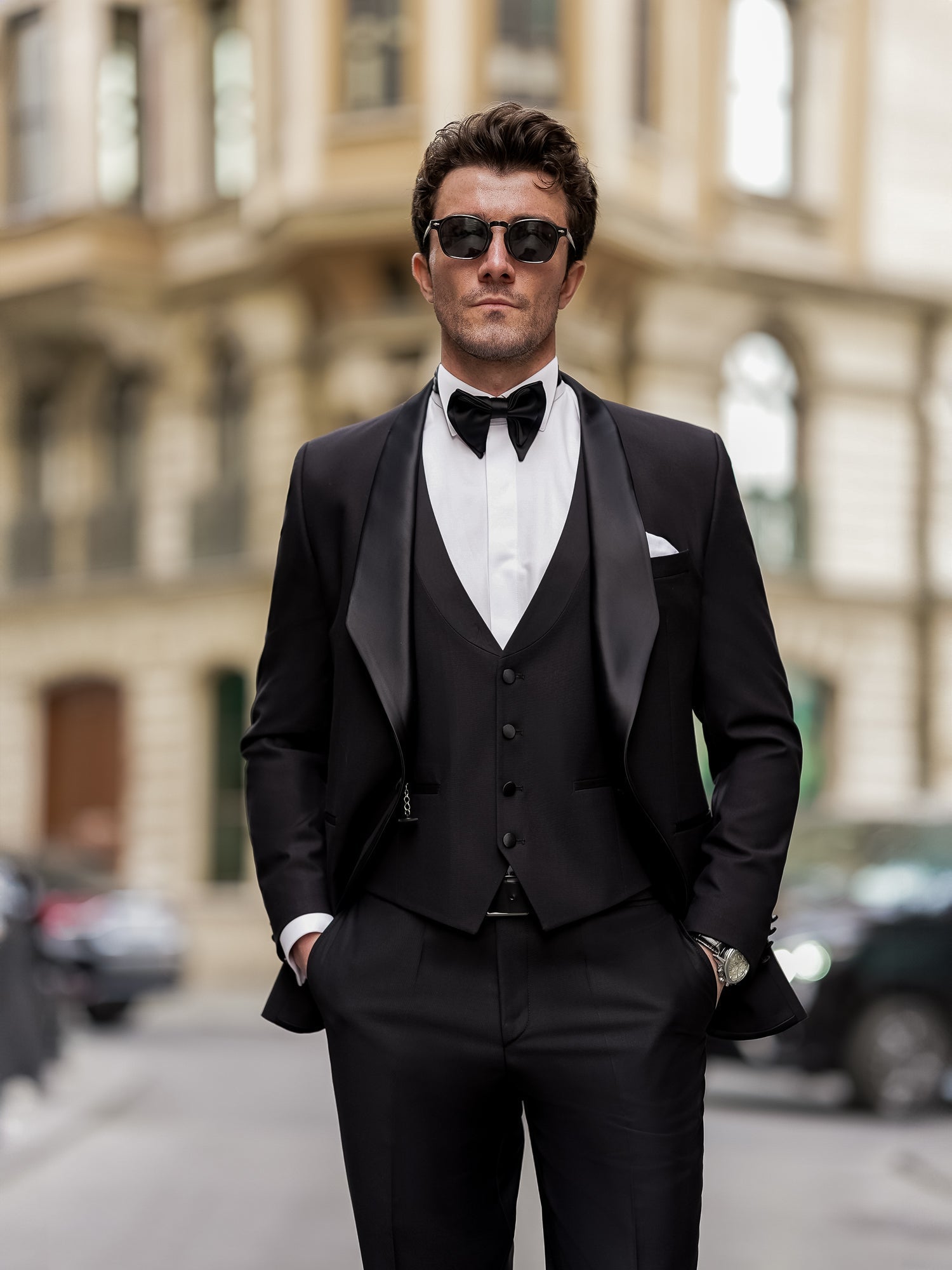 Black Slim-Fit Tuxedo 3-Piece