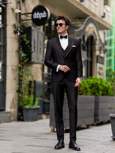 Black Slim-Fit Tuxedo 3-Piece