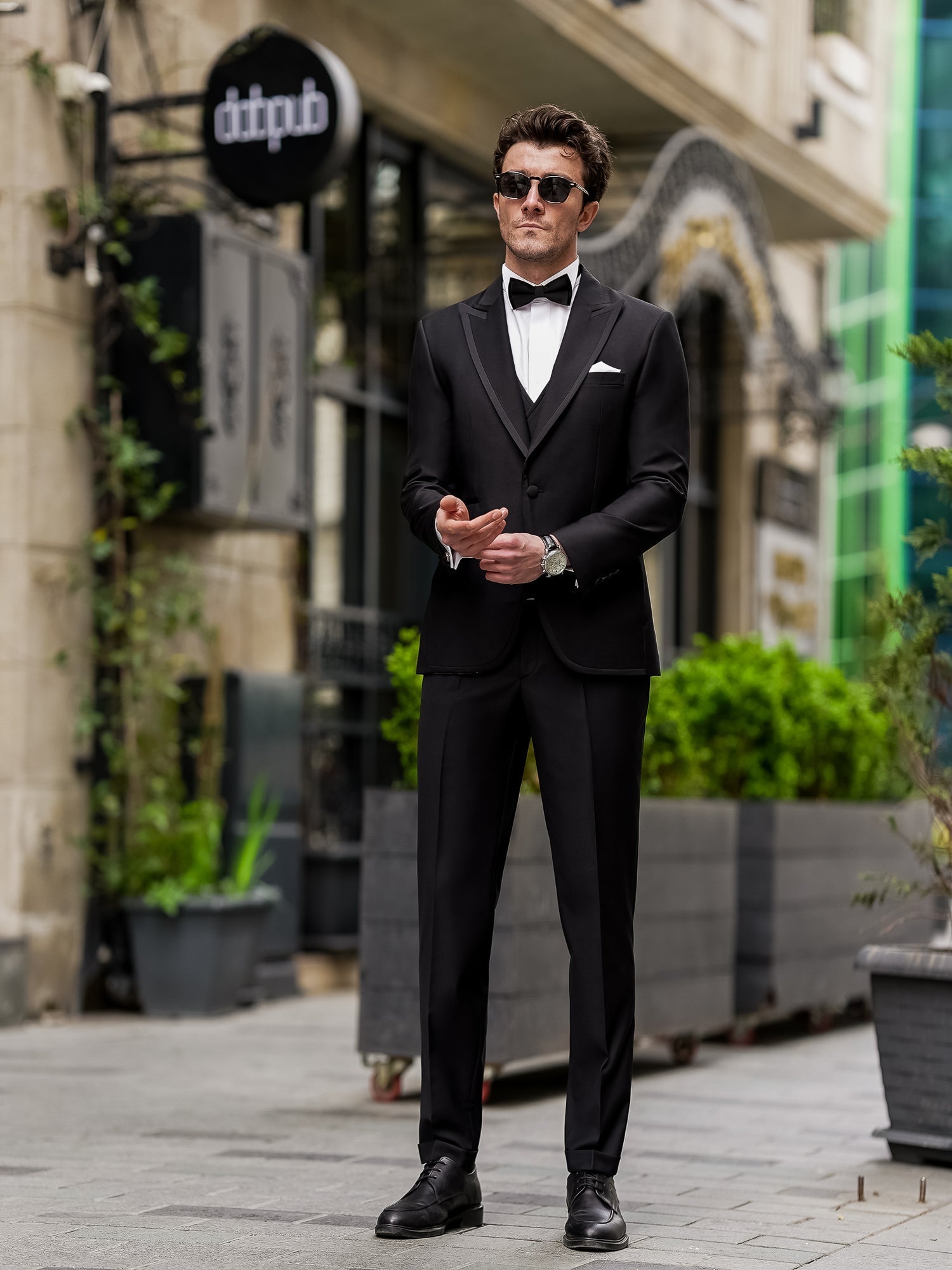 Black Slim-Fit Tuxedo 3-Piece