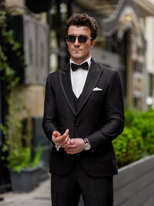 Black Slim-Fit Tuxedo 3-Piece