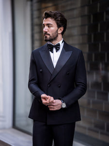 Black Double Breasted Tuxedo 2-Piece