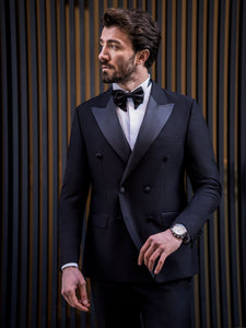 Black Double Breasted Tuxedo 2-Piece