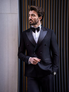 Black Double Breasted Tuxedo 2-Piece