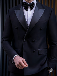 Black Double Breasted Tuxedo 2-Piece