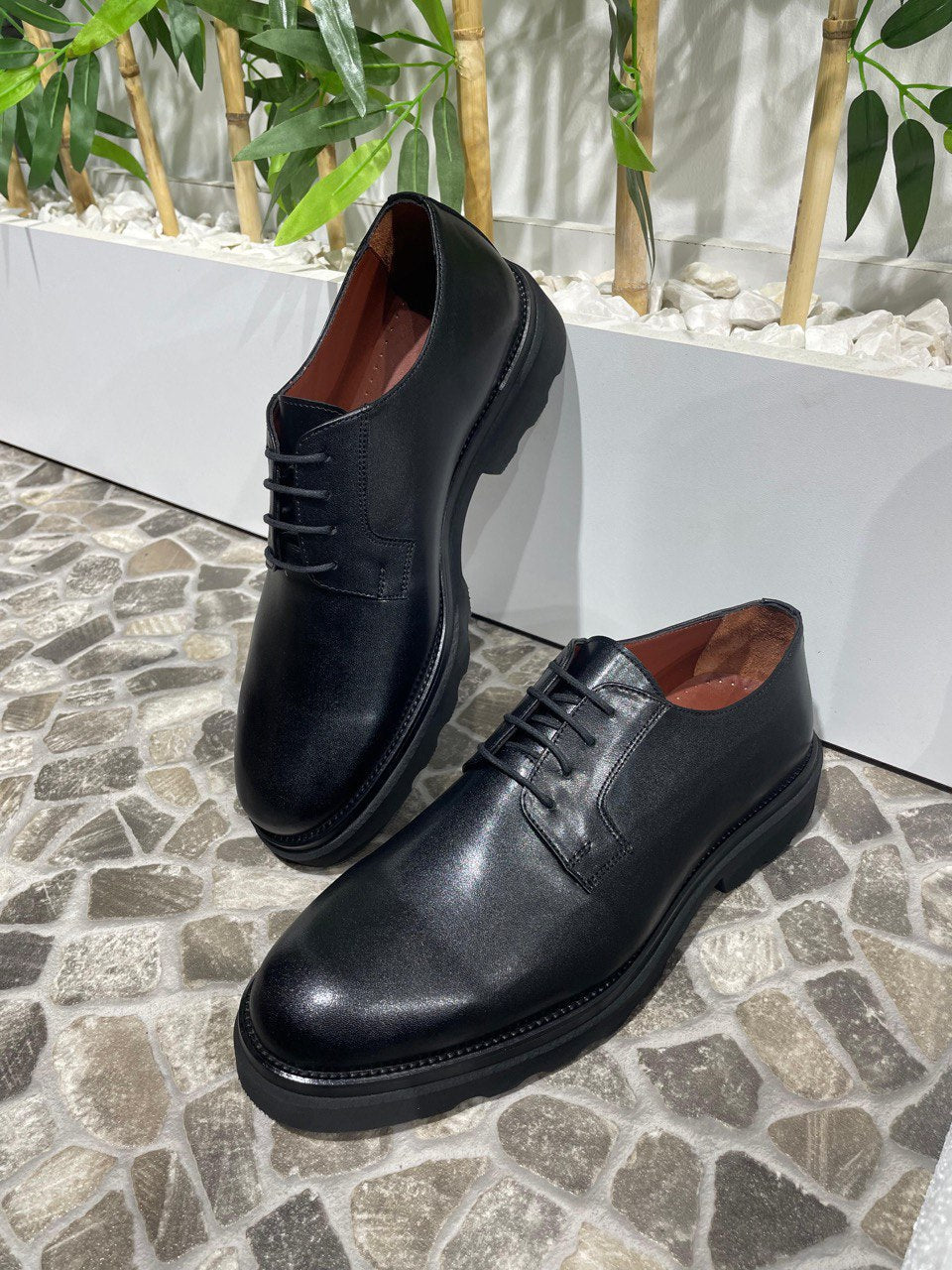 Bojoni Belmonte Black Leather Shoes