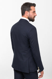 Bojoni Trivento Navy Blue Buttons Classic  Slim Fit Suit