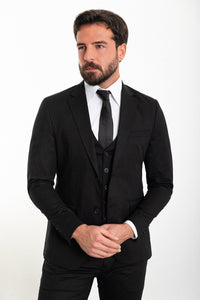 Bojoni Trivento Black Dayton Classic Slim Fit Suit