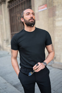 Bojoni Doral Black Slim Fit T-Shirt