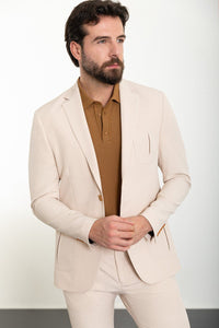 Bojoni Trivento Beige 2 Pieces Slim Fit Suit