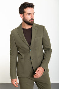 Bojoni Trivento Casual Khaki 2 Pieces Slim Fit Suit