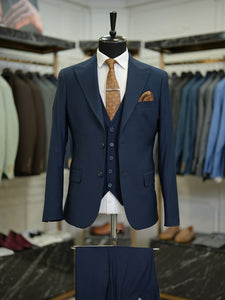 Bojoni Maison Navy Blue  Slim Fit Suit