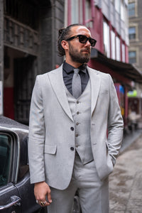 Bojoni Doral Slim Fit Classic Gray Suit