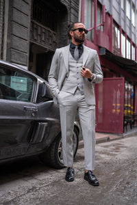 Bojoni Doral Slim Fit Classic Gray Suit